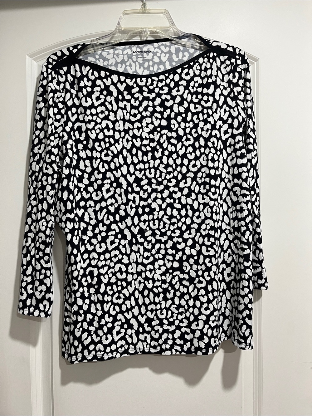 Lands' End Leopard Print Long Sleeve Rashguard